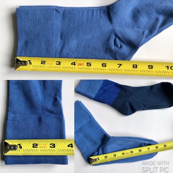 NEW MIXIT Crew Socks 2 PAIRS Blue Shoe Size 4-10 Women’s NWOT - Picture 6 of 14